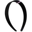 Wholesale 2.5cm Wide Satin Aliceband - Black 