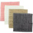 100% Cotton Face Towels - Grey, Beige, Pink and White Assortment (30x30cm)