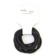 10 pcs Black Stretch Hair Elastics - 4.5cm x 3mm