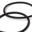 10pcs Black XL Snag Free Hair Elastics - 3mm x 6.5cm