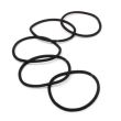 10pcs Black XL Snag Free Hair Elastics - 3mm x 6.5cm