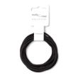 10pcs Black XL Snag Free Hair Elastics - 3mm x 6.5cm