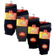 Men's Black Premium Quality Plain Socks (6 Pair Pack) 