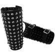 11 Row Large Conical Studded Leather Wristband