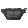 Wholesale Biggs & Bane Genuine Leather Black Bum Bag