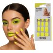 12pcs False Nails with Glue - Neon Yellow 