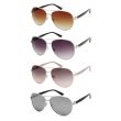 Unisex Designer Double Bridge Sunglasses With Pouch - Assorted

