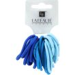 24pcs Blue Snag Free Hair Elastics - 5mm x 4.5cm