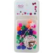 28pcs Heart-Shaped Multicolour Silicon Hair Braiding Beads - 1cm x 1.5cm
