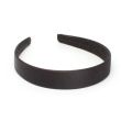 2.5cm Wide Shiny Satin Aliceband - Black 