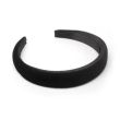 2.5cm Wide Velvet Padded Aliceband - Black