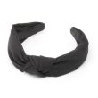2.8cm Wide Knotted Satin Aliceband - Black