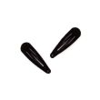 2pcs Black Velvet Covered Sleepies Hair Clips - 5cm