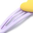2pcs Matte Heart Epoxy Sleepies Hair Clips -  Assorted - 5cm