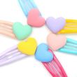 2pcs Matte Heart Epoxy Sleepies Hair Clips -  Assorted - 5cm