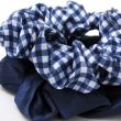 2pcs Navy Blue Small Hair Scrunchies - 8cm