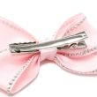2pcs Pastel Satin Hair Bow With Diamante Stud - Asst. Colours - 8cm