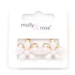 2pcs Pearl Bead Flower Mini Hair Clamps - 1.5cm