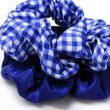 2pcs Royal Blue Small Hair Scrunchies - 8cm