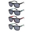 Ladies Leopard Temples Wayfarer Sunglasses With Pouch - Assorted