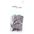 36pcs Brown Waved Hair Pins - 50mm
