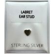 Heart Design Labret Ear Studs - Externally Threaded (5mm)