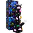 3D Floral Beaker Glass Waterpipe - Assorted (13inch)