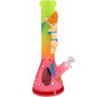3D Ocean Beauty Design Glass Waterpipe - Assorted (13inch)