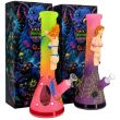 3D Ocean Beauty Design Glass Waterpipe - Assorted (13inch)