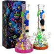 3D R & M Design Glass Waterpipe - Assorted (13inch)