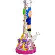 3D R & M Design Glass Waterpipe - Assorted (13inch)