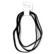 3pcs Black Long Stretch Hair Elastic Headband - 1cm