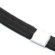 3pcs Black Long Stretch Hair Elastic Headbands with Ferrule - 1cm