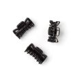 3pcs Black Small Plastic Hair Clamps - 4cm