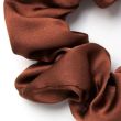 3pcs Brown Satin Small Scrunchies - Assorted - 7cm