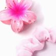 3pcs Small Scrunchie & Hibiscus Mini Clamp Set – Assorted