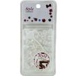 45pcs Clear Marble Design Silicon Hair Braiding Beads - 1cm