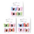 4pcs Butterfly Mini Hair Clamps - Assorted - 1cm
