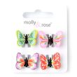 4pcs Butterfly Mini Hair Clamps - Assorted - 1cm