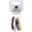 4pcs Woven Beaded Hair Elastics - Assorted - 7mm x 5cm