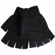 Ladies' Thermal Fingerless Gripper Gloves - Black