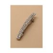 Double Row Crystal Diamante Barrette Clip- 6cm