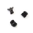 6pcs Black Curved Mini Hair Clamps - 1.5cm