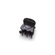 6pcs Black Curved Mini Hair Clamps - 1.5cm