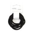 6pcs Black Jersey Hair Elastics - 7mm x 4.5cm