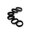 6pcs Black Small Jersey Hair Elastics - 7mm x 3cm