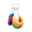 6pcs Bright Jersey Hair Elastics - Assorted - 8mm x 4cm