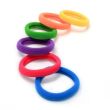 6pcs Bright Jersey Hair Elastics - Assorted - 8mm x 4cm