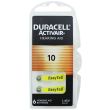 6pcs Duracell 10 (PR70) Zinc-Air Hearing Aid Batteries - 1.45V 
