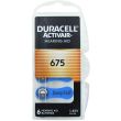 6pcs Duracell 675 (PR44) Zinc-Air Hearing Aid Batteries - 1.45V